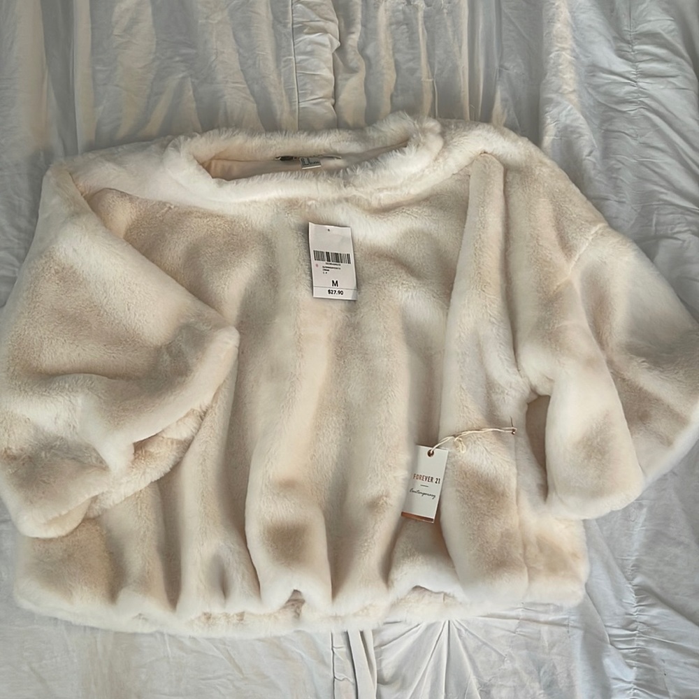 cropped fur top